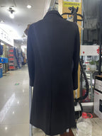 Herren Trenchcoat aus Wolle mit Umlegekragen, lang, aus Wolle und Wollmischungen, Wolljacke, Mantel | JJ-YF601 