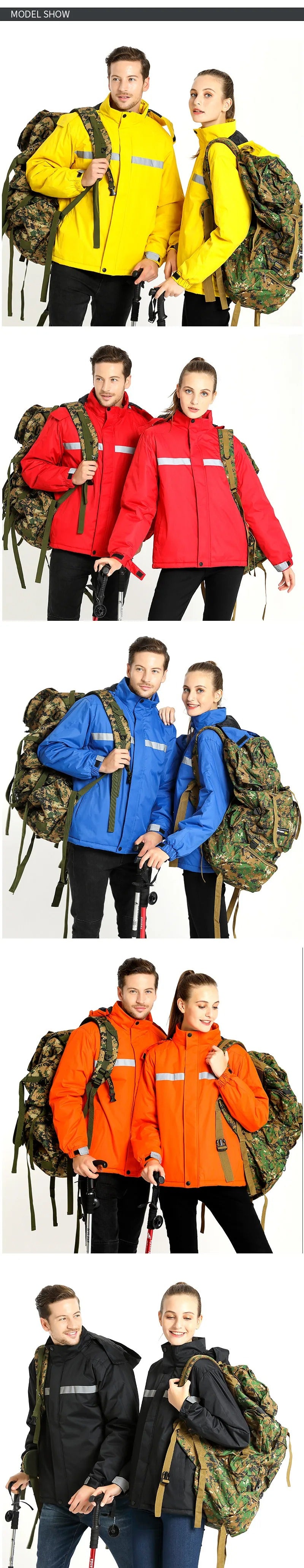 Reflektierende Winter-Sicherheitsjacke für Herren – warm, atmungsaktiv, wasserdicht für Arbeit &amp; Outdoor | H2828 