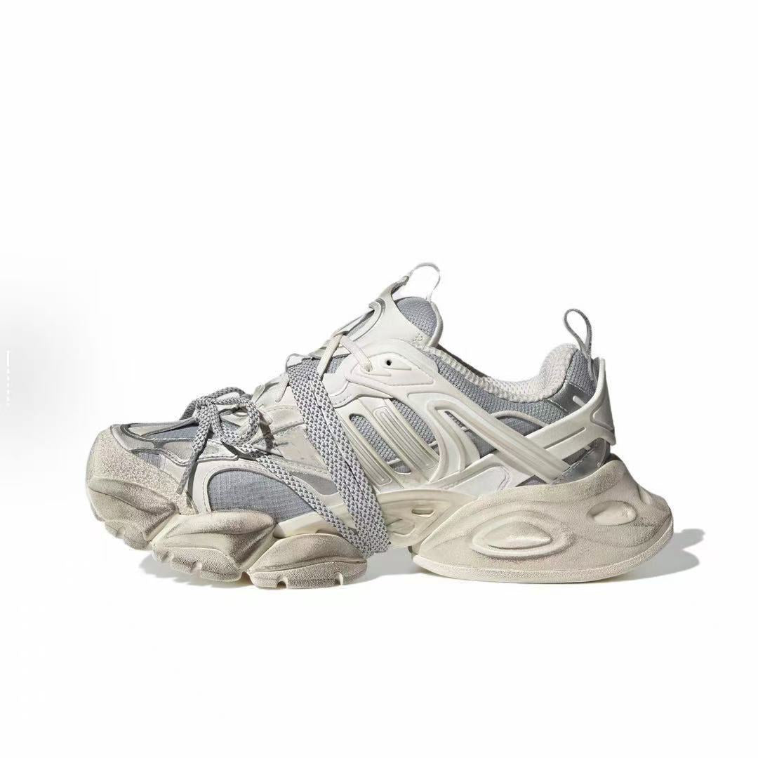 High-Top Dad Sneakers | Lightweight Armor-Inspired Shoes | Thick-Soled Height-Increasing Casual Trainers | XLG01