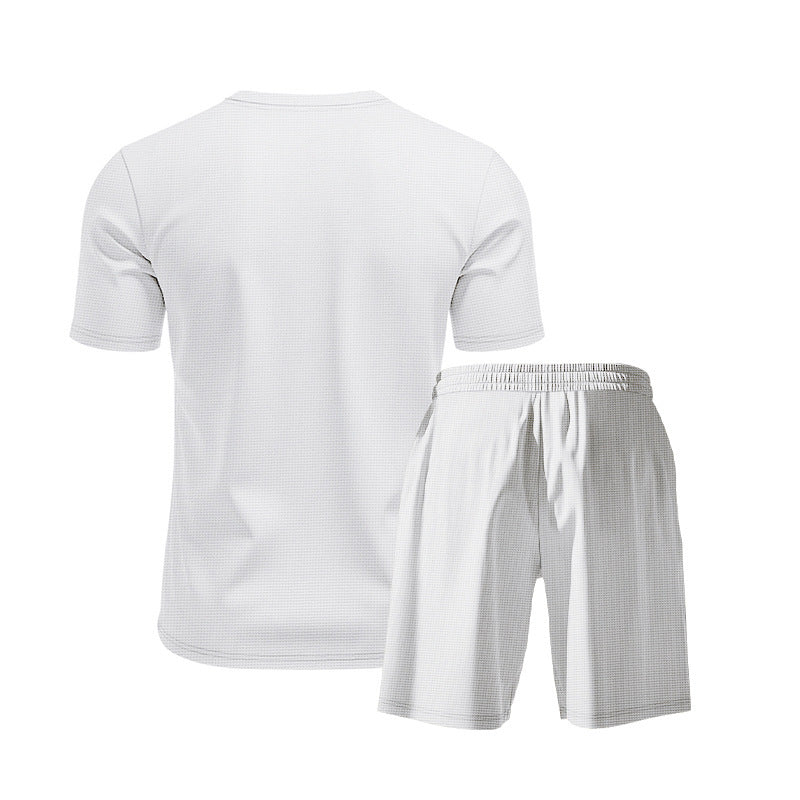 Herren-Lounge-Set mit Waffelstruktur – 2025 Frühling/Sommer, lässiges zweiteiliges Outfit | CY20 