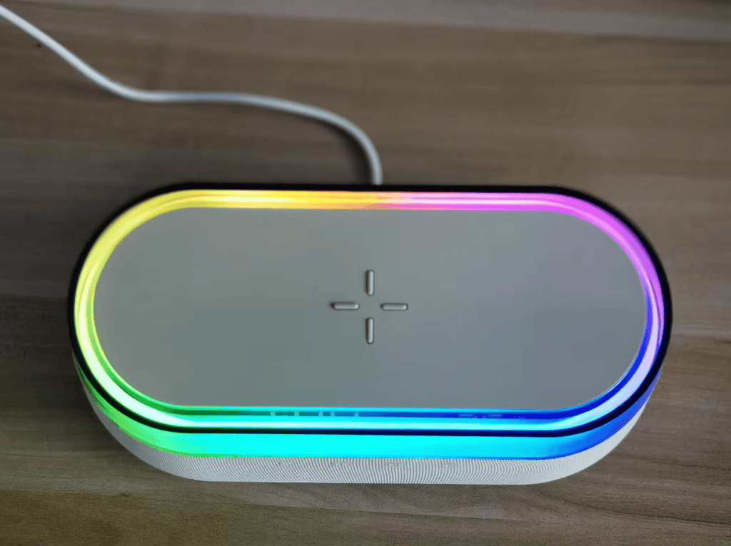 Nachttisch-Radiowecker mit kabellosem Laden und Nachtlicht Modernes All-in-One-Design | S39W 