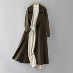 Ekeweer Longline 100% Wool Coat for Tall Men | Double-Faced Wool Overcoat | Handcrafted Fall & Winter Long Trench Coat | 86765