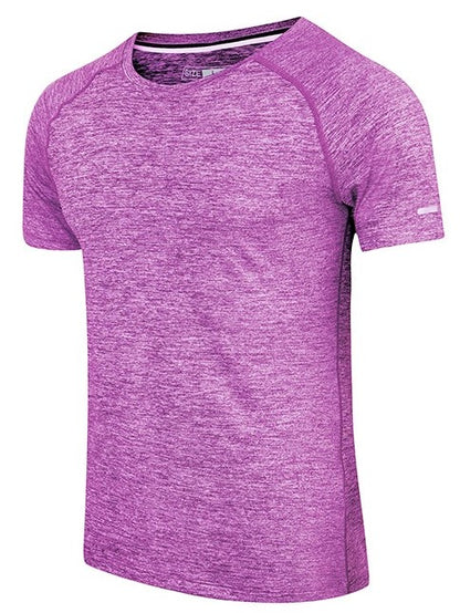 Men Short Sleeve Quick Dry Athletic Gym Active T Shirt Moisture Wicking Top | 6098