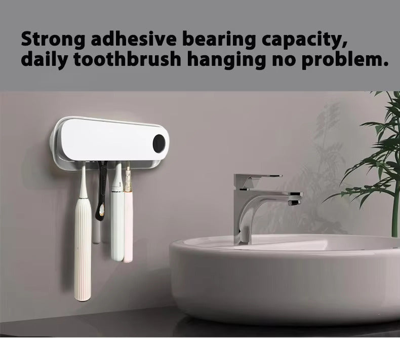 UVC-Zahnbürstensterilisator, wandmontierter Familienhalter mit USB-Ladefunktion und Ventilatortrocknung | SR-M4 