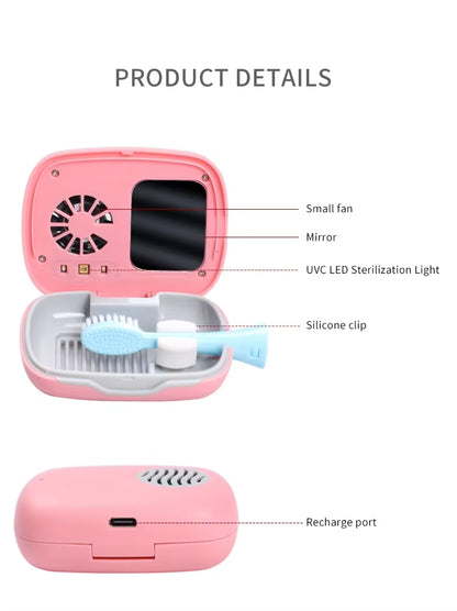 Mini UVC Toothbrush Sterilizer Box Portable Hygiene Solution for Germ-Free Brushes | STB-021