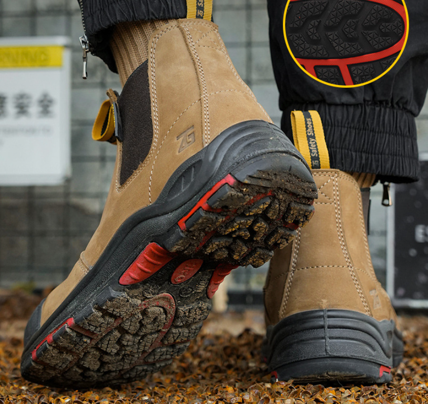 Zhengu Composite Toe Safety Shoes European Standard Slip-On Work Boots Anti-Puncture & Electrical Hazard Protection | L603