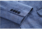 Dreiteiliger Anzug im britischen Stil für Herren, Business Casual, kariert, für Bräutigam und Hochzeitskleid, schmale Anzüge | 6835
