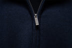 Herren-Pullover aus Baumwolle mit Viertelreißverschluss – Poloshirt aus einfarbigem Strick mit Stehkragen | ZSW-03 