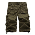 Übergröße Herren Cargo Combat Shorts Baumwolle Vielseitige Halbhose Twill Knie 3/4 Short Große Größe Taille von 36" - 48" | A082