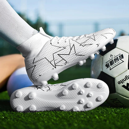 Breathable High Top Football Shoes Long Nails Football Training "Ronaldo Cleats" | 23152