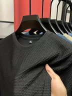 Herren-T-Shirt mit Bambusstreifen, kurzärmelig, atmungsaktiv, dehnbar, für den Sommer, Freizeitkleidung | 115 CSF 