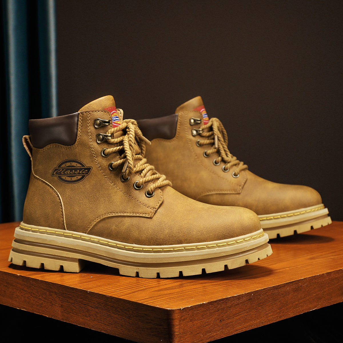 Herren-Lederstiefel im britischen Stil, High-Top-Arbeitskleidung, Freizeitschuhe | 6005 