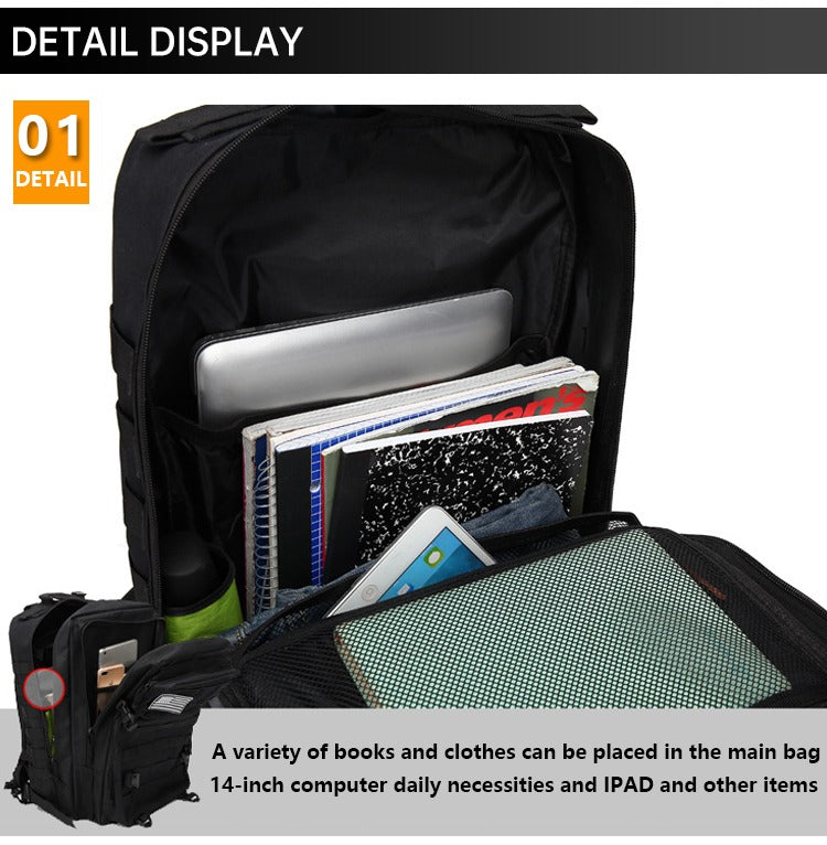 Neue Trending Tragbare Molle Tasche 45L Berg Reise Gepäck Oxford Taktische Rucksack 