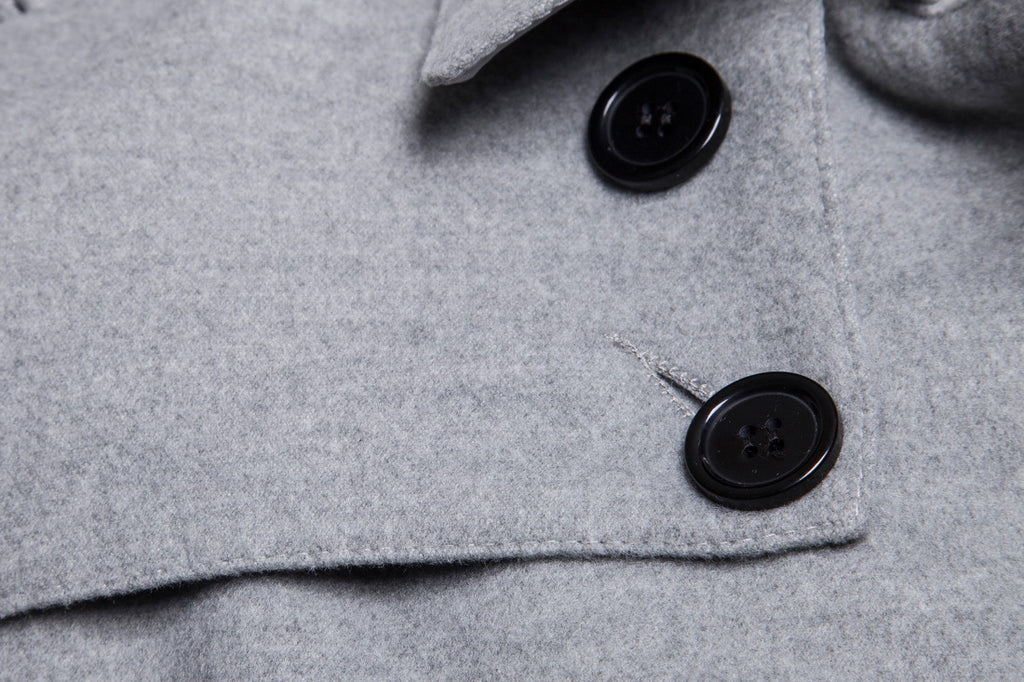 Herren Formeller Business Herbst Winter Casual Revers Zweireihiger Premium Baumwollmantel Langer Trenchcoat Jacke | 9280 