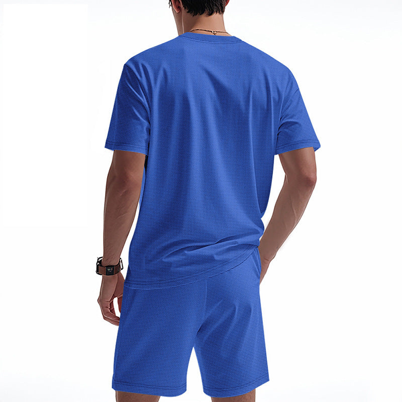 Herren-Lounge-Set mit Waffelstruktur – 2025 Frühling/Sommer, lässiges zweiteiliges Outfit | CY20 