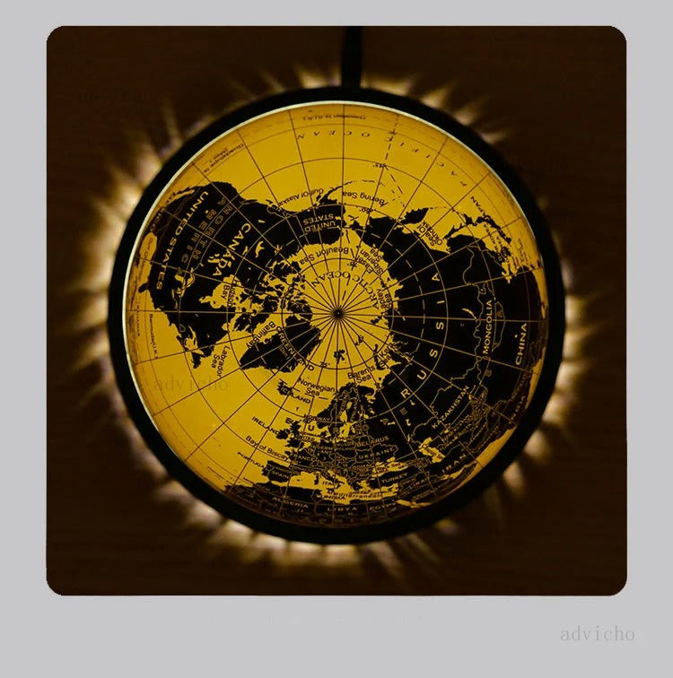 Luxuriöse, magnetisch schwebende Globus-Tischlampe, schwebende Welt, Dekoration für Zuhause und Büro, Geschenk mit Nachtlicht – Premium-Qualität 