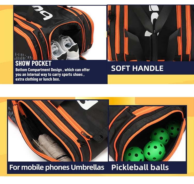 Großer Fitness- und Sportrucksack – Perfekt für Pickleball, Tennis, Camping und Wandern | 61-P2439 