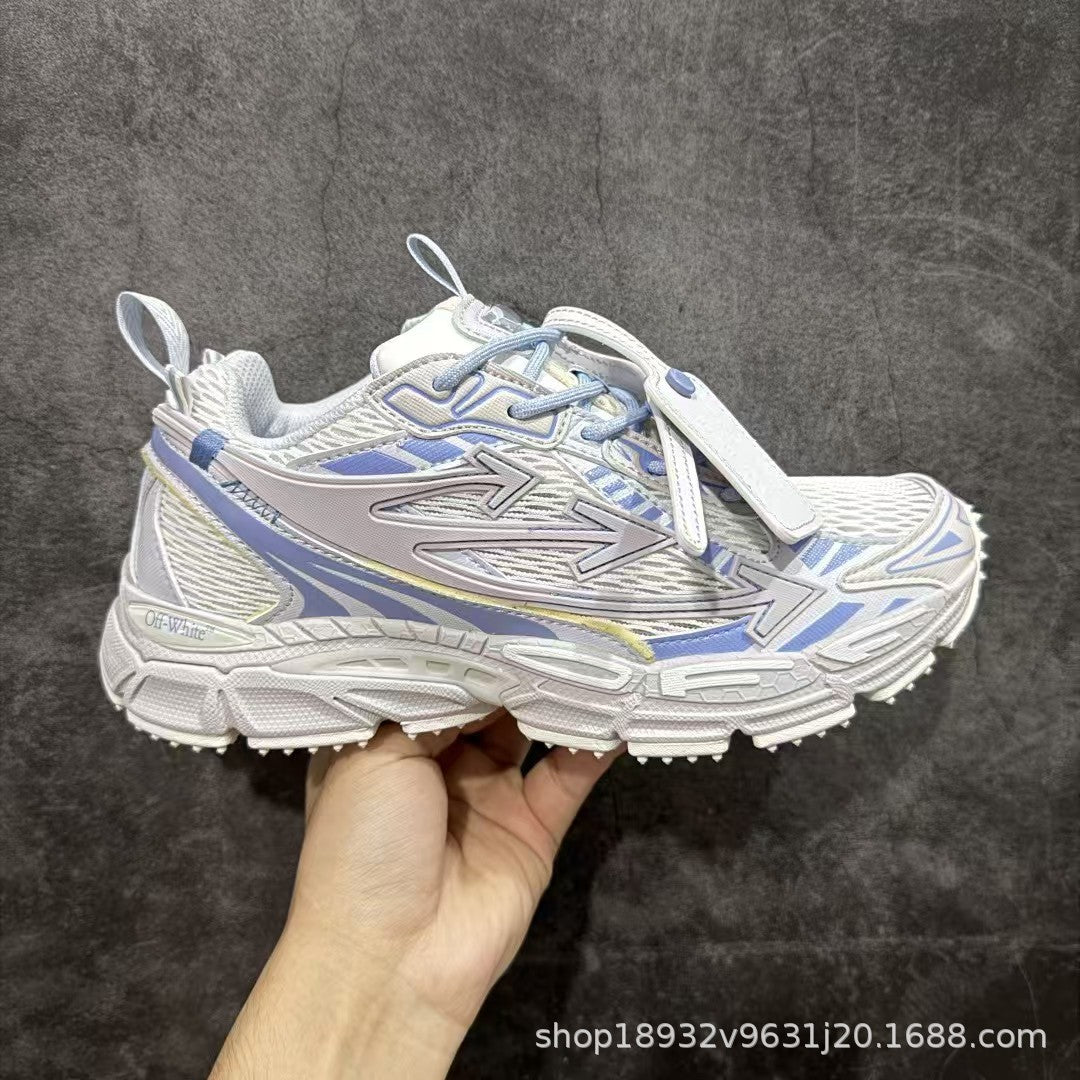 Off-White Premium Chunky Dad Sneakers Unisex Thick-Sole Casual Shoes Arrow Design Height-Increasing Trainers