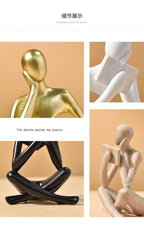 Buchleser-Tischskulptur, modernes dekoratives Ornament für stilvolle Heimdekoration | BY230613 