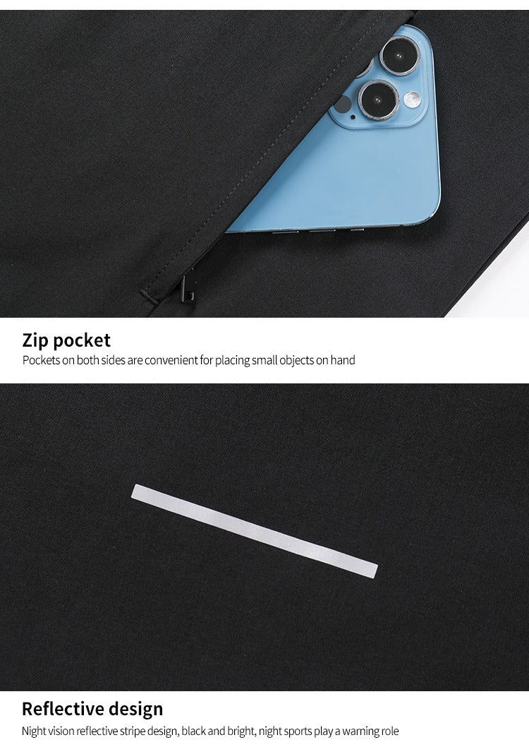 Herren Premium Qualität Reflektierende Streifen Sport Lauf Kapuzenoberteil Wasserdichte Outdoor Windrunner Gym Workout Jacken 