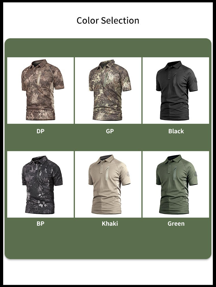 Combat Quick-Dry Tactical Polo Atmungsaktives Kurzarm-Sommershirt für Outdoor-Aktivitäten |
