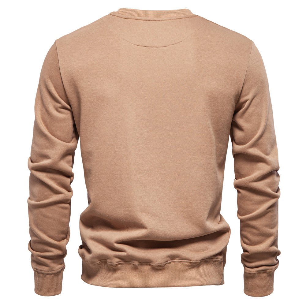 Winter Thickness Pullover O-Neck Solid Color Long Sleeve Warm Slim Sweater | HD156