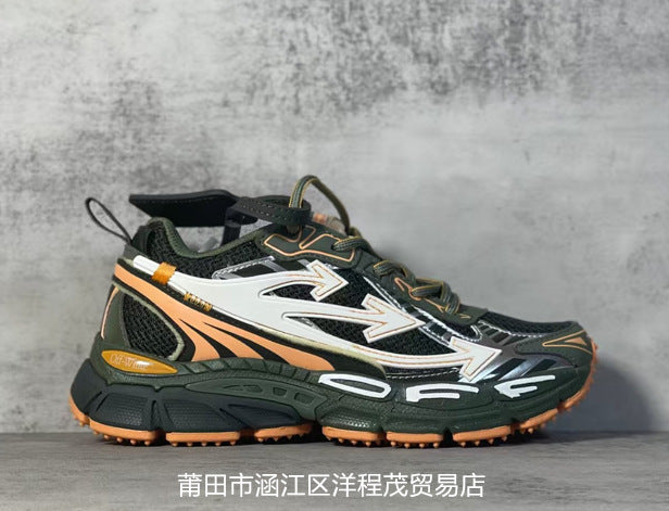 Off-White Premium Chunky Dad Sneakers Unisex Thick-Sole Casual Shoes Arrow Design Height-Increasing Trainers