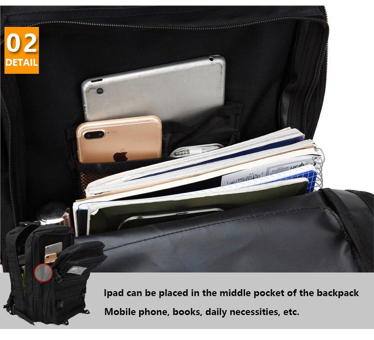 Neue Trending Tragbare Molle Tasche 45L Berg Reise Gepäck Oxford Taktische Rucksack 