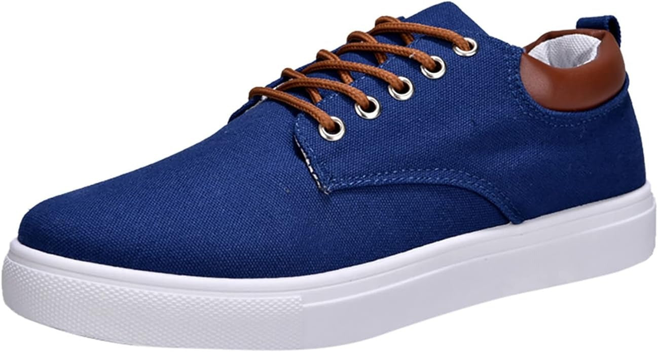 Chaussures décontractées en toile à lacets pour hommes, baskets plates et confortables, tendance été printemps | R009 