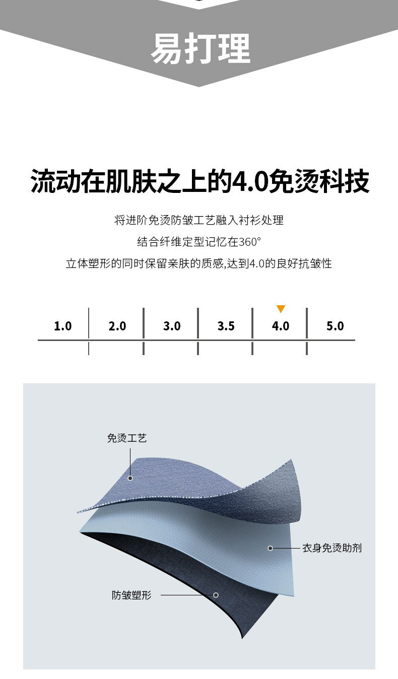 Herrenhemden, klassisch, langärmelig, einfarbig, Designer-Businesshemden aus Seide | 2-7 