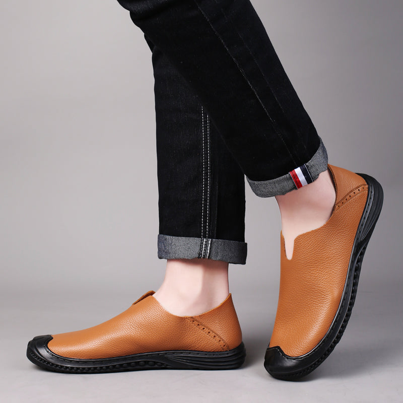 Mocassins pour hommes Chaussures de marche décontractées à enfiler Mocassins en cuir | 2219 