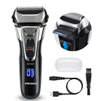 Dreifachklingen-Elektrorasierer für Herren, LCD-Display, IPX6, wasserdicht, wiederaufladbarer USB-Trimmer | RSM-1577 