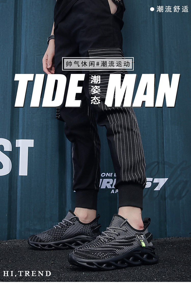 Virale TikTok Herren-Sportschuhe zum Laufen und Schnüren 2024 Trendy Casual Twist Sole Ultraleichte strukturierte Sneakers Bequeme Schuhe | 2206 
