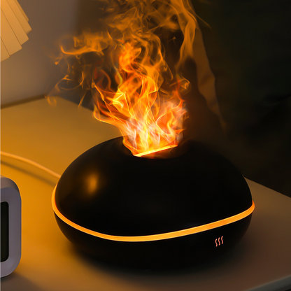 Aromatherapie-Diffusor mit realistischem Flammeneffekt – 7-farbiger LED-Luftbefeuchter mit USB-Stromversorgung für Zuhause, Büro und Schlafzimmer | SD13 