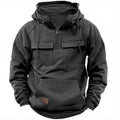 Herren Retro Kapuzenpullover Einfarbig Langarm Hoodie für Herbst &amp; Winter | AL74 