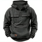 Herren Retro Kapuzenpullover Einfarbig Langarm Hoodie für Herbst &amp; Winter | AL74 