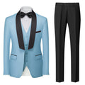 Herren Premium Anzug Casual Regular Smart Fit 3-teiliger Smoking für Abschlussbälle, Schalkragen, Hochzeitsfeier, Trauzeugenanzüge (Blazer + Weste + Hose) | 601 