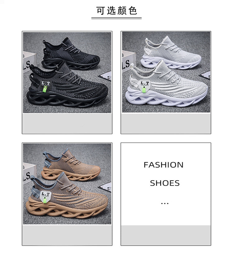 Virale TikTok Herren-Sportschuhe zum Laufen und Schnüren 2024 Trendy Casual Twist Sole Ultraleichte strukturierte Sneakers Bequeme Schuhe | 2206 
