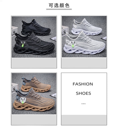 Baskets de sport à lacets pour hommes, chaussures de course à pied virales TikTok 2024, baskets tendance décontractées à semelle torsadée, baskets texturées ultra-légères, chaussures confortables | 2206 