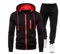 Herren Winter Reißverschluss Hoodie 2 Stück Casual Trainingsanzug Sportswear | 065 