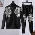 Herren Winter Stehkragen Freizeitanzug Reißverschluss Trendy Hot Diamond 3D Modeanzug | 895 