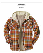 Hochwertiger leichter Flanell-Hoodie für Herren – Stilvolle Hemdjacke aus Baumwolle für lässigen Komfort | SY0093 