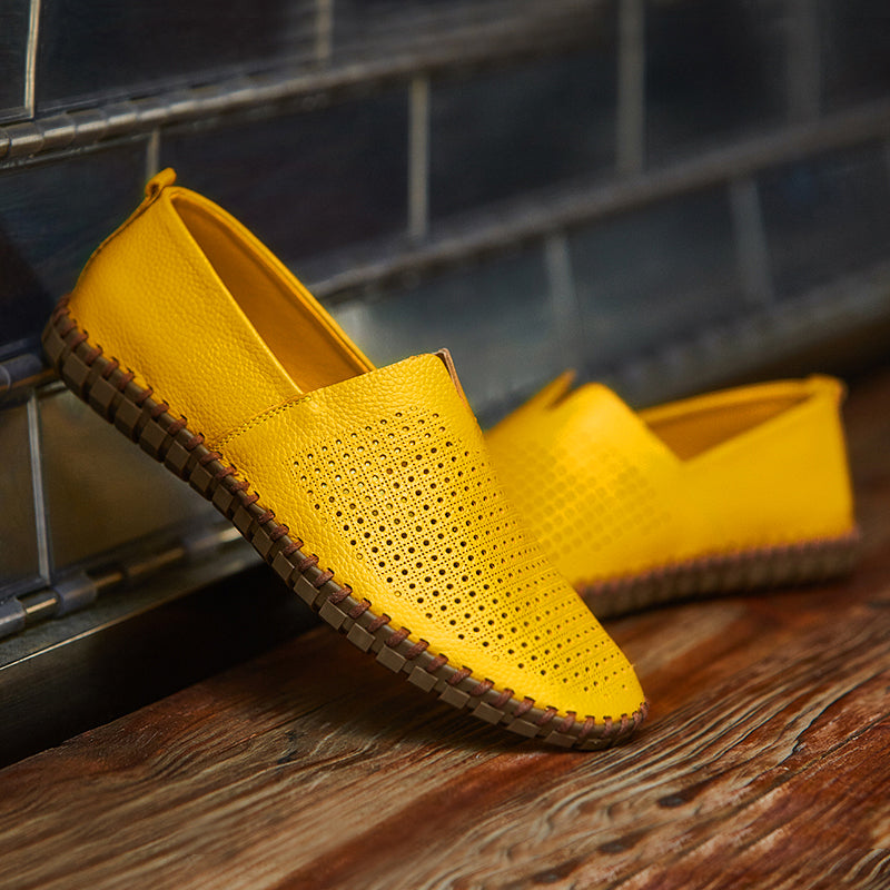 Handgefertigte Freizeitschuhe aus echtem Leder für Herren – Übergrößen 38–50 | Wahlweise mit atmungsaktivem oder festem Obermaterial | 955-1 