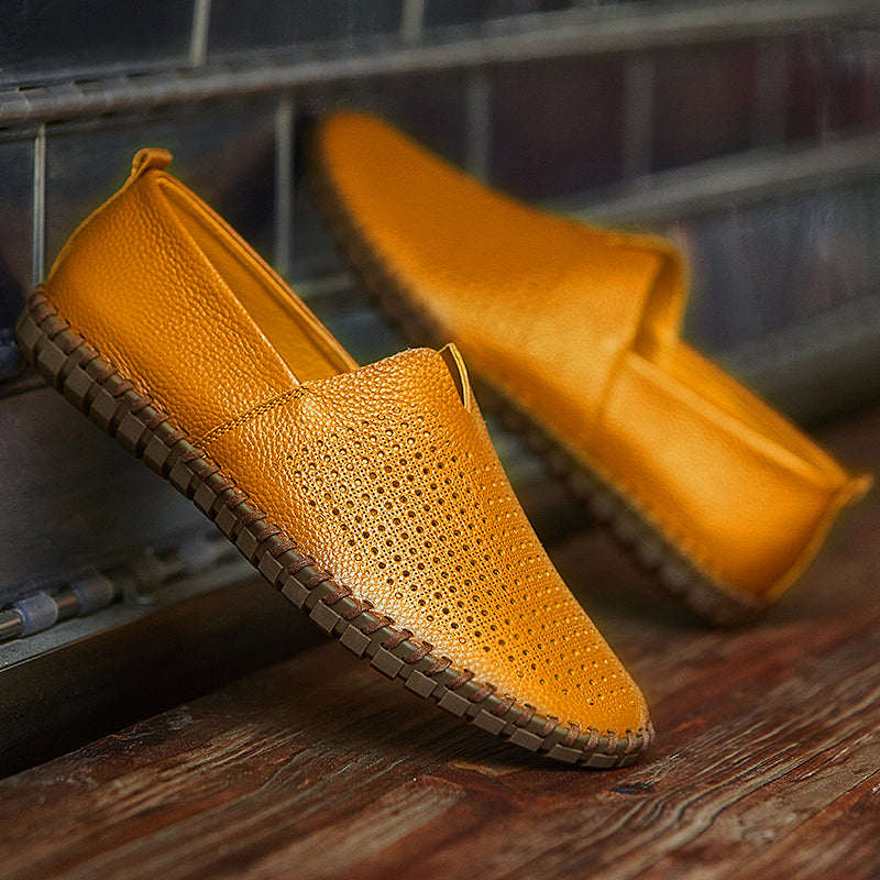 Handgefertigte Freizeitschuhe aus echtem Leder für Herren – Übergrößen 38–50 | Wahlweise mit atmungsaktivem oder festem Obermaterial | 955-1 