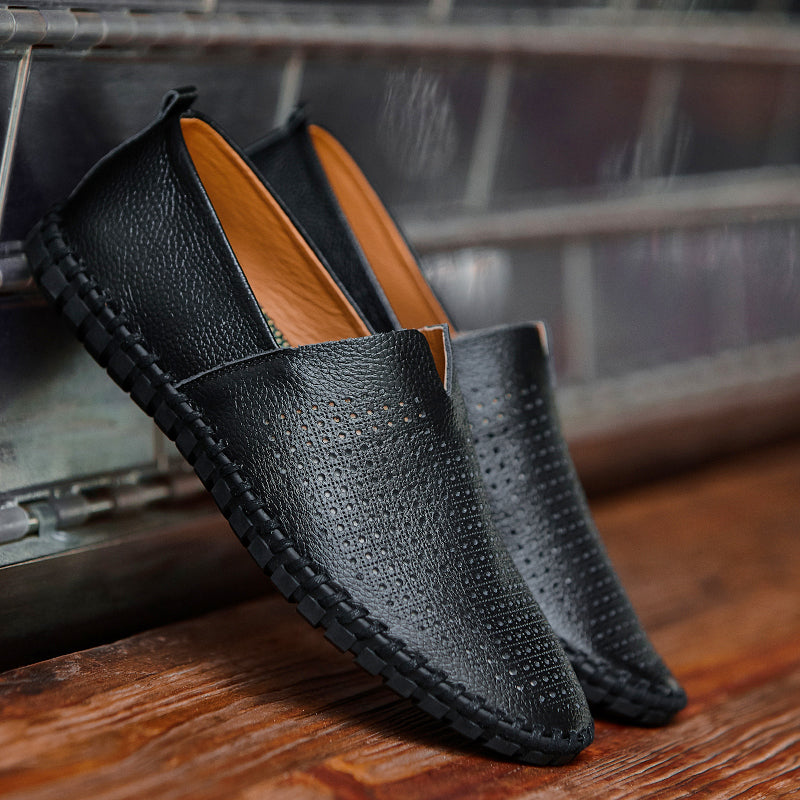 Handgefertigte Freizeitschuhe aus echtem Leder für Herren – Übergrößen 38–50 | Wahlweise mit atmungsaktivem oder festem Obermaterial | 955-1 