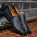 Handgefertigte Freizeitschuhe aus echtem Leder für Herren – Übergrößen 38–50 | Wahlweise mit atmungsaktivem oder festem Obermaterial | 955-1 