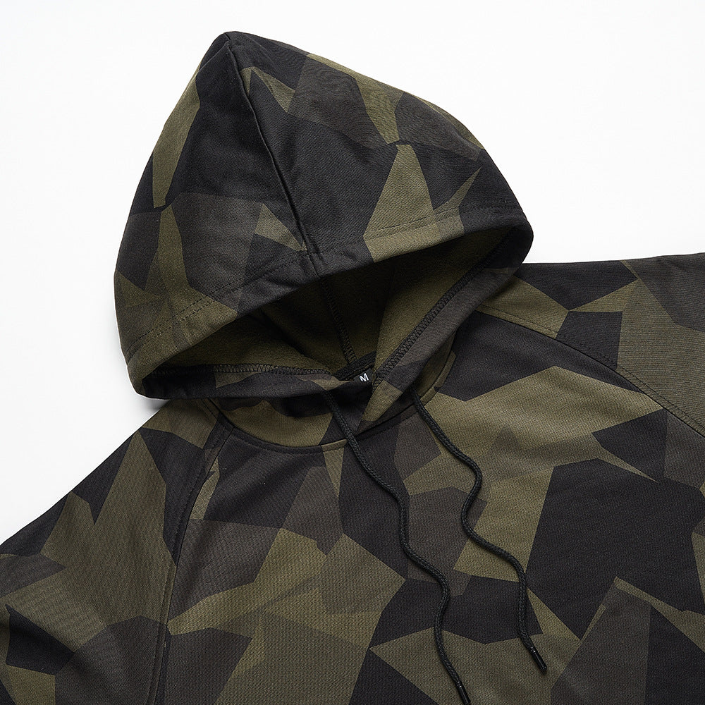 Ensemble de survêtement camouflage pour homme avec capuche et pantalon de survêtement ample en deux pièces | LK68 