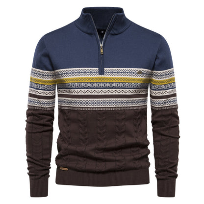 Men's Warm Winter Cotton Sweaters Ethnic Patterns Casual Sweater | M316