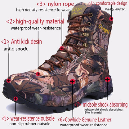 Bottes d'entraînement camouflage à fermeture éclair latérale pour hommes | Q3