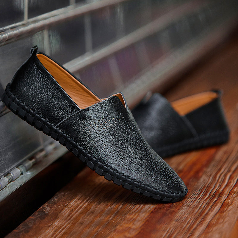 Handgefertigte Freizeitschuhe aus echtem Leder für Herren – Übergrößen 38–50 | Wahlweise mit atmungsaktivem oder festem Obermaterial | 955-1 